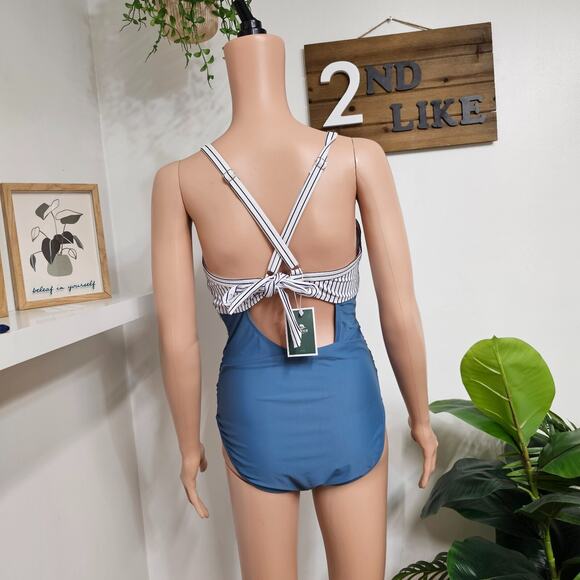 Eomenie Women's one piece Swimsuit Tummy control cutout high waisted size Large - Picture 3 of 5